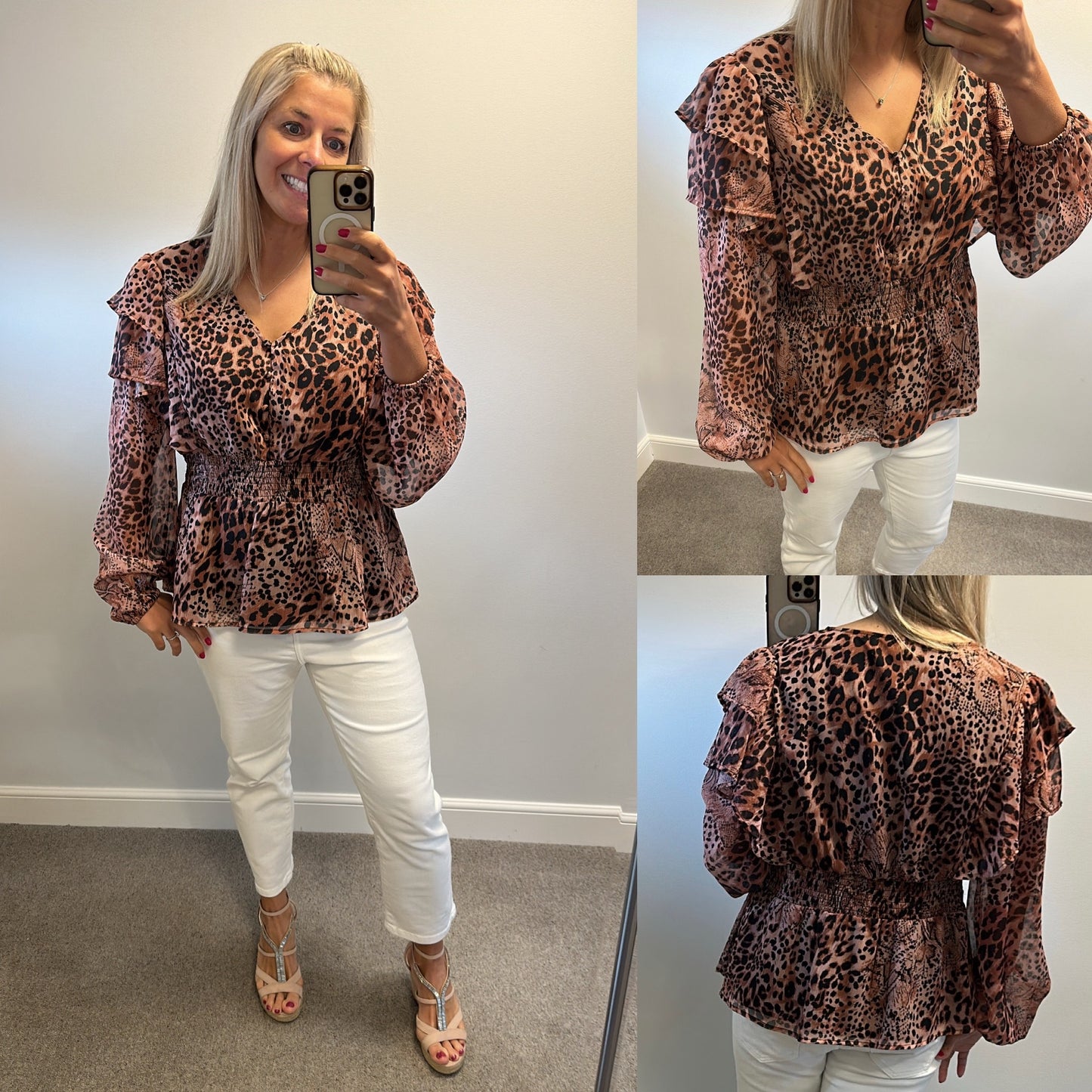 Dorothy Perkins animal print top size 18