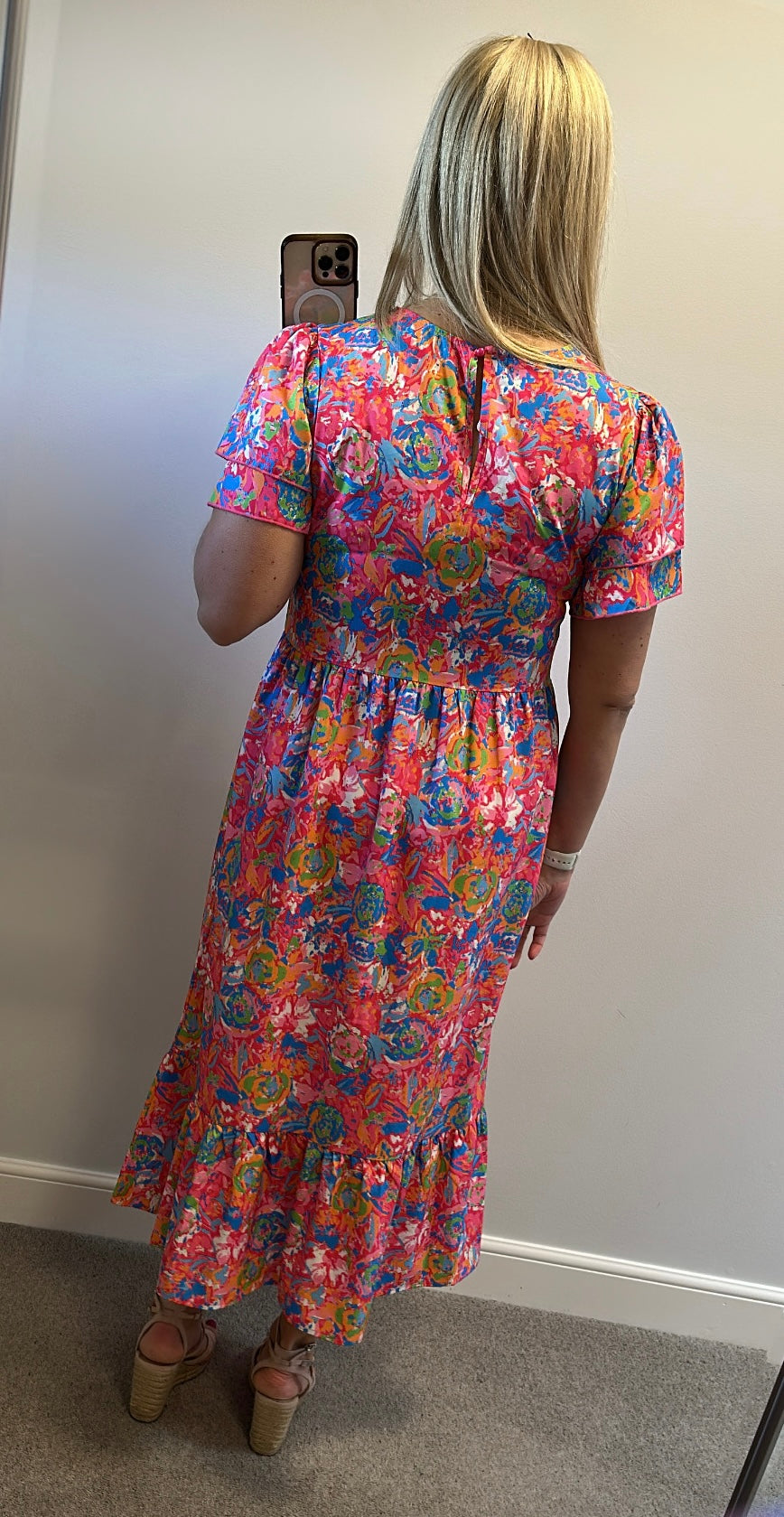 Urban bliss pink floral dress size 12
