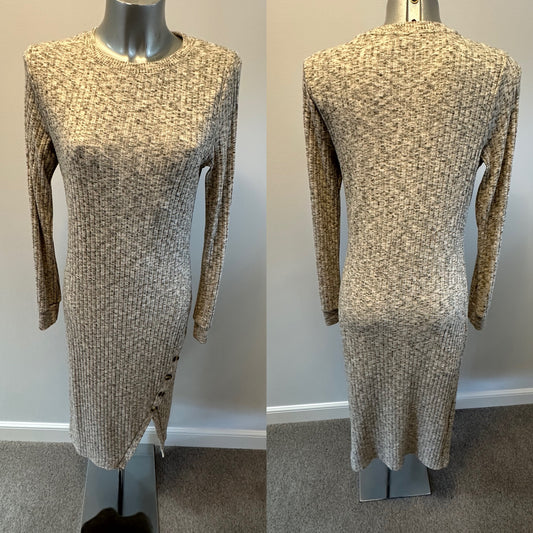 Next beige / grey knit dress size 10