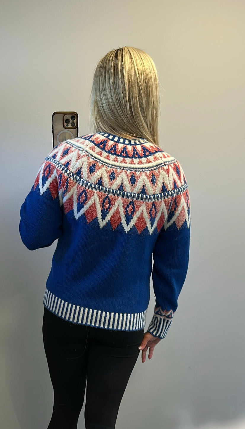White stuff blue knit jumper size 8 (oversized would fit upto size 12)