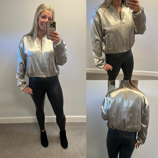 F&F the edit metallic crop jacket brand new with tags size 16