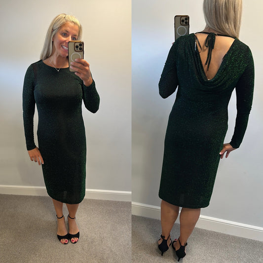 Star by Julien Macdonald green sparkly dress size 14