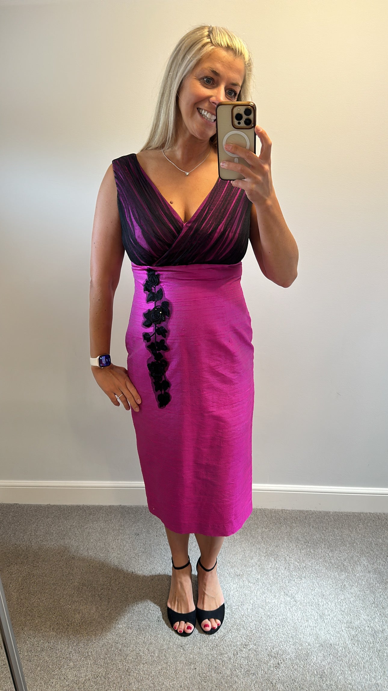 Condici deep purple embellished dress and jacket size 12 brand new with tags