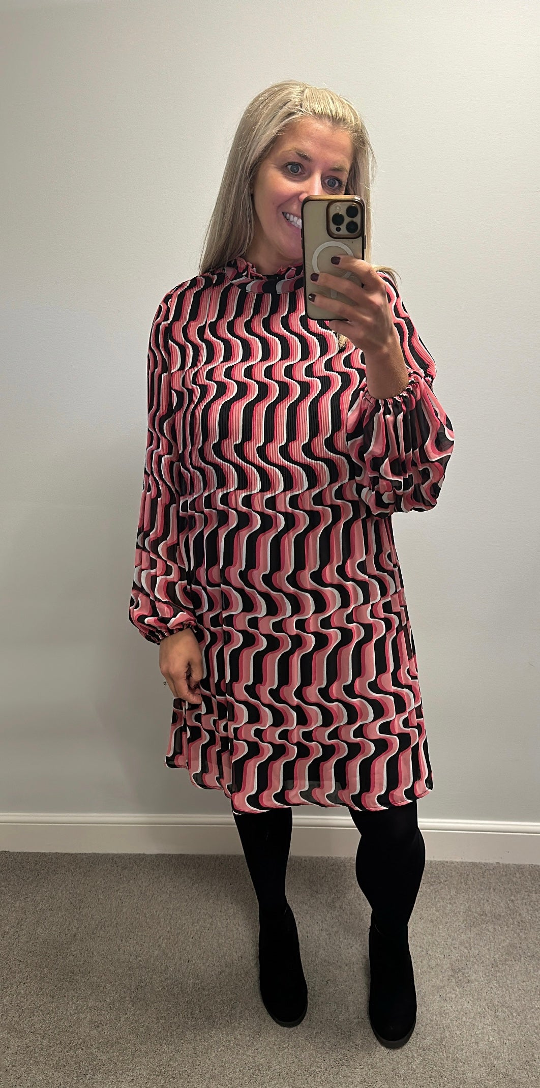 Et vous pink print dress size 16