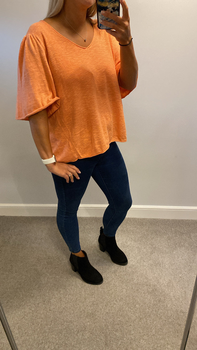 Fat face orange top size 16