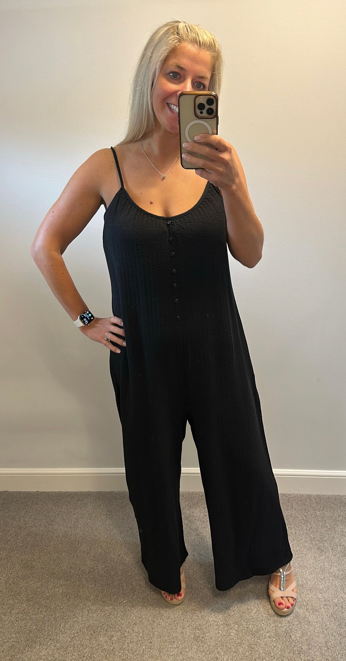 River island black jumpsuit size 16