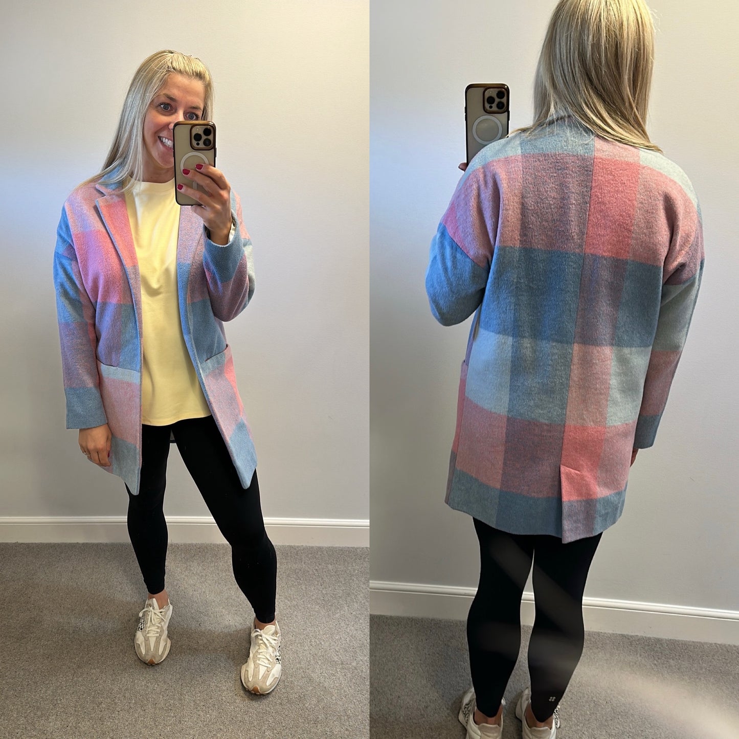 Pastel colour patchwork jacket oversized size 10