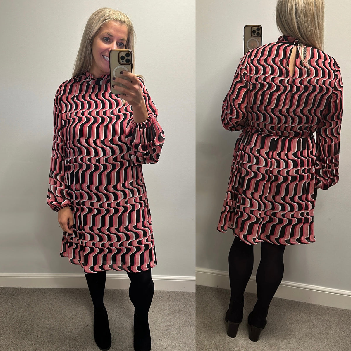 Et vous pink print dress size 16