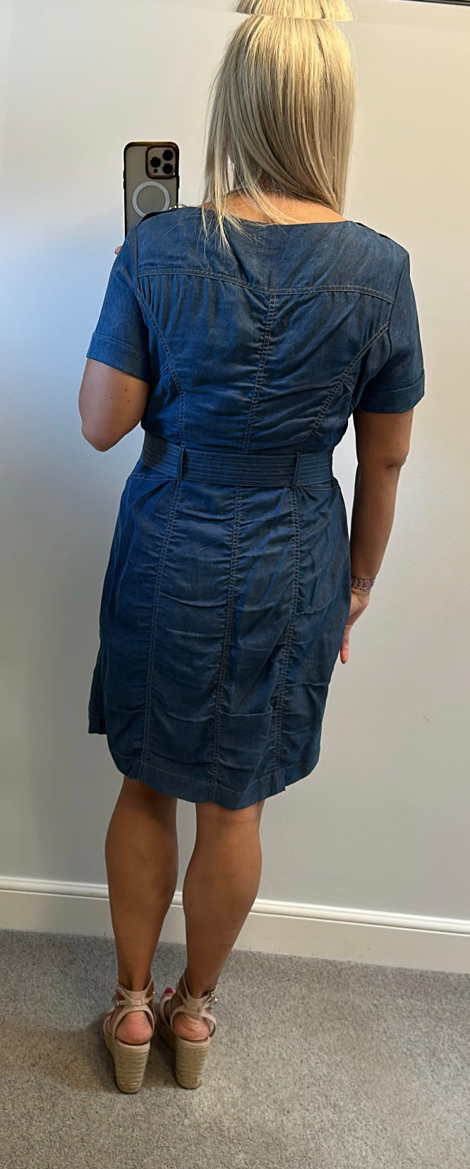 Karen Millen denim dress small size 16
