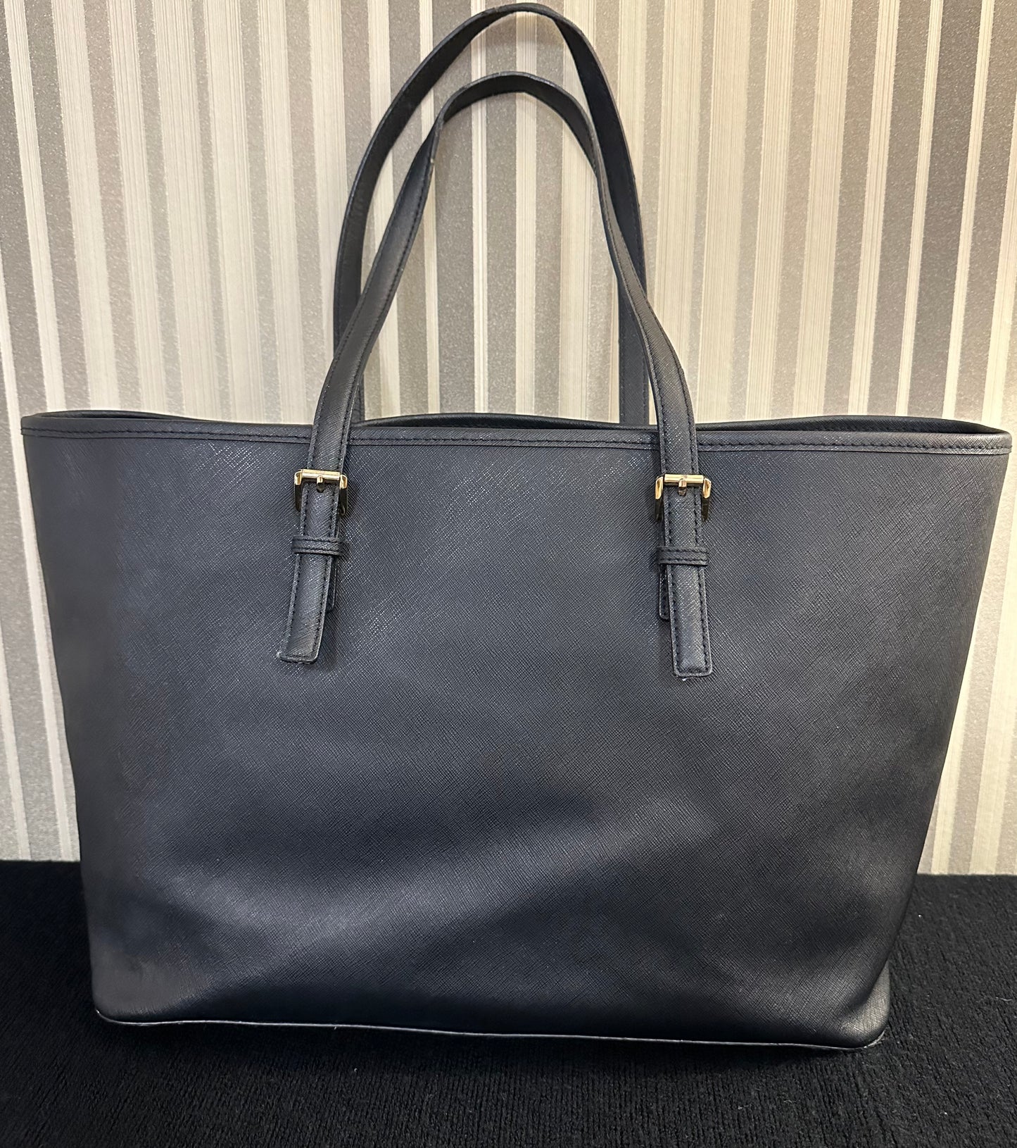 Michael Kors jet black tote bag