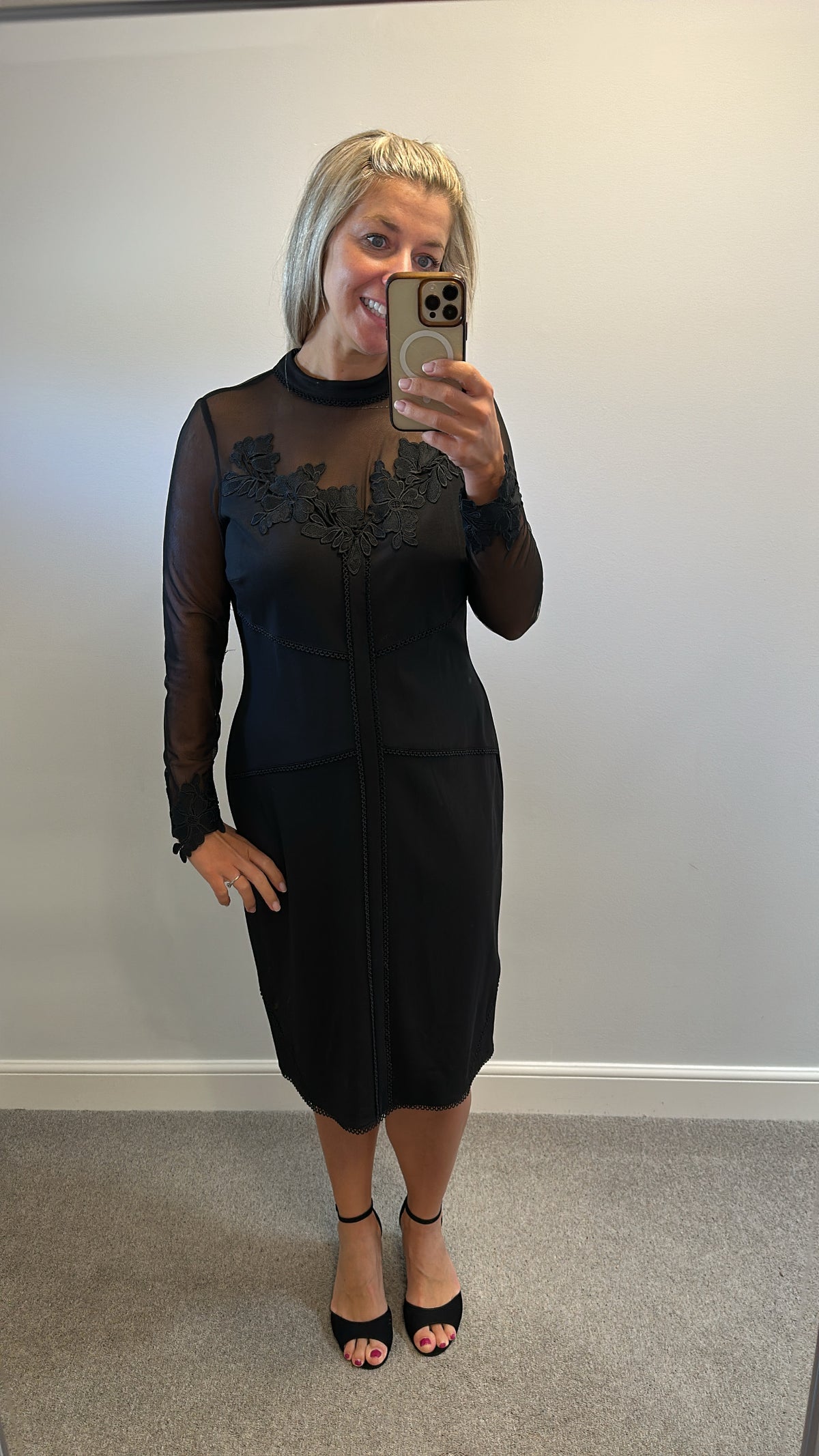 Black sheer dress size 16
