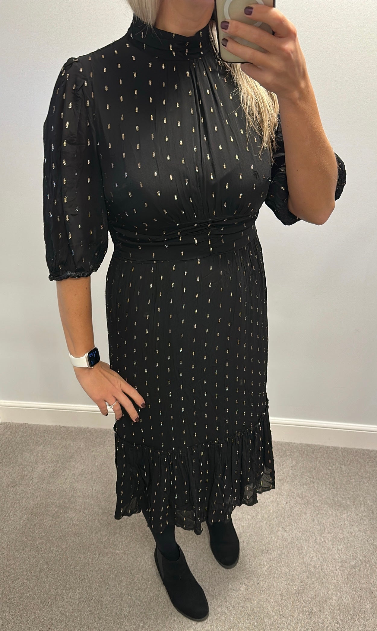 Joanna Hope black and gold dress size 14