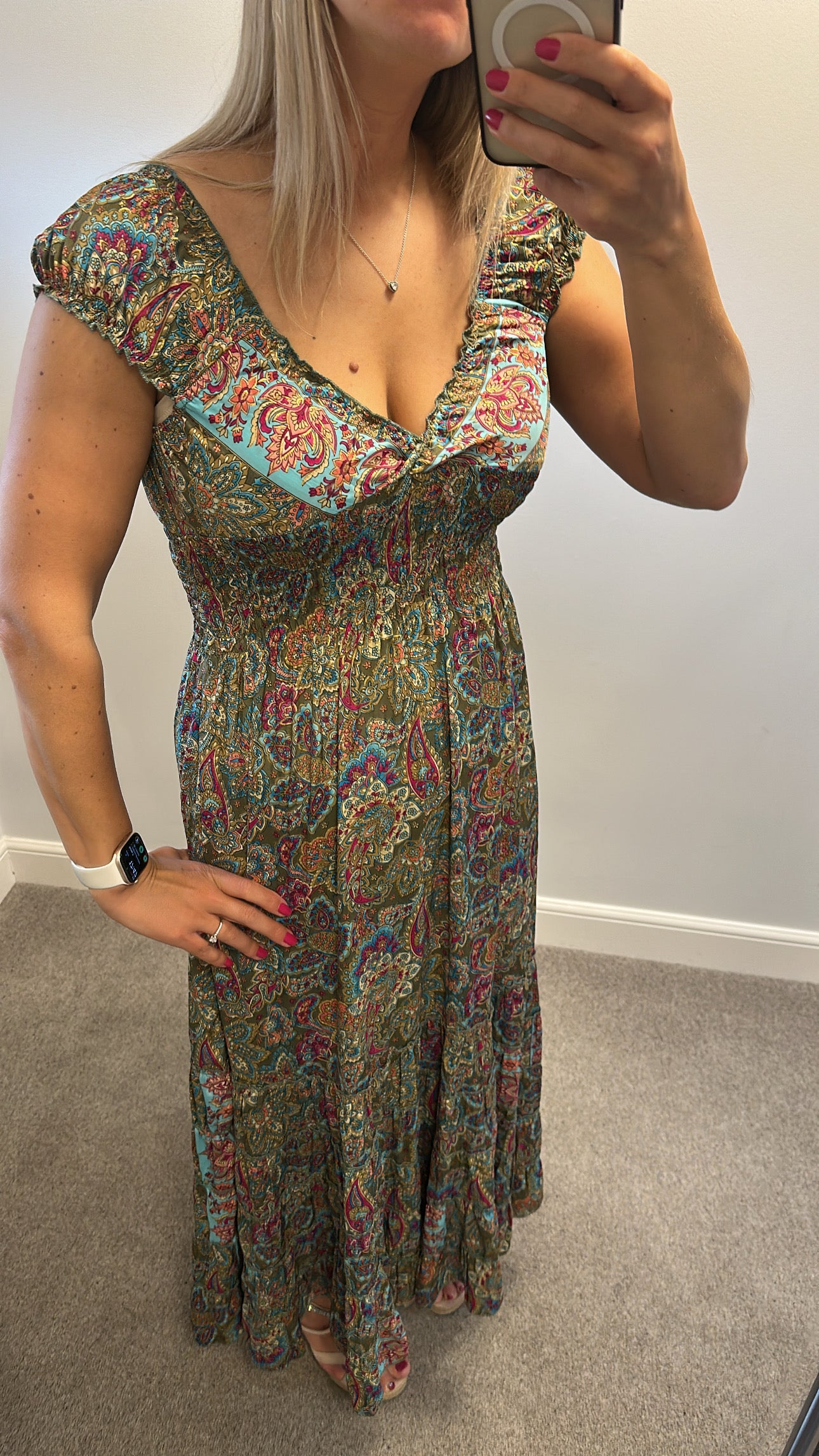 Cienna paisley print dress size M would fit upto size 14