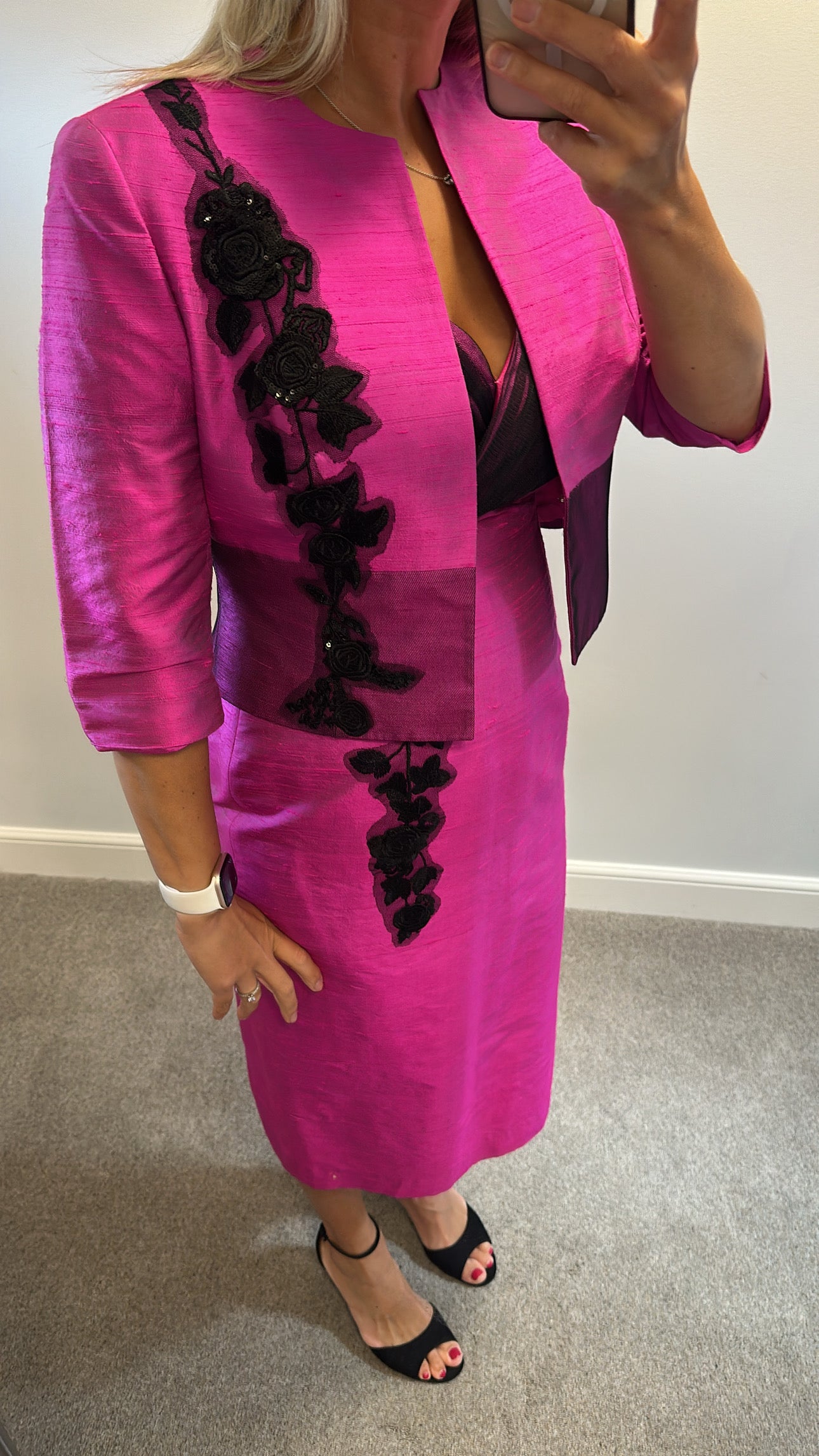 Condici deep purple embellished dress and jacket size 12 brand new with tags