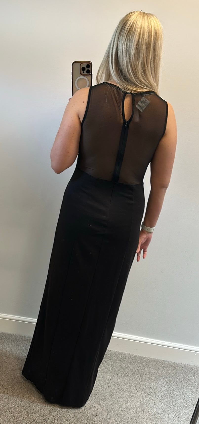 Love label black sequin evening dress size 16