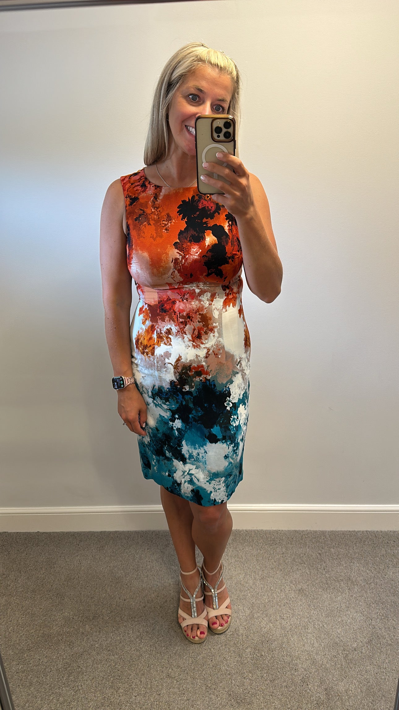 Adrianna Papell floral dress size 12