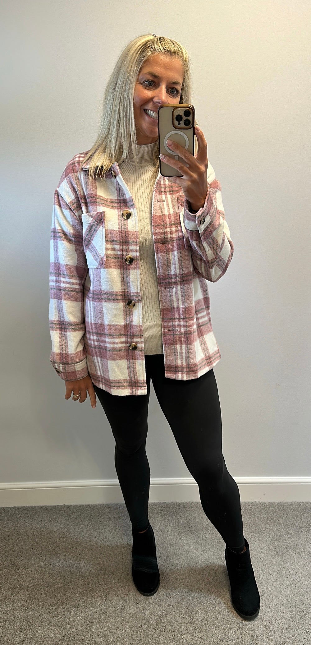George pink shacket size 8-10