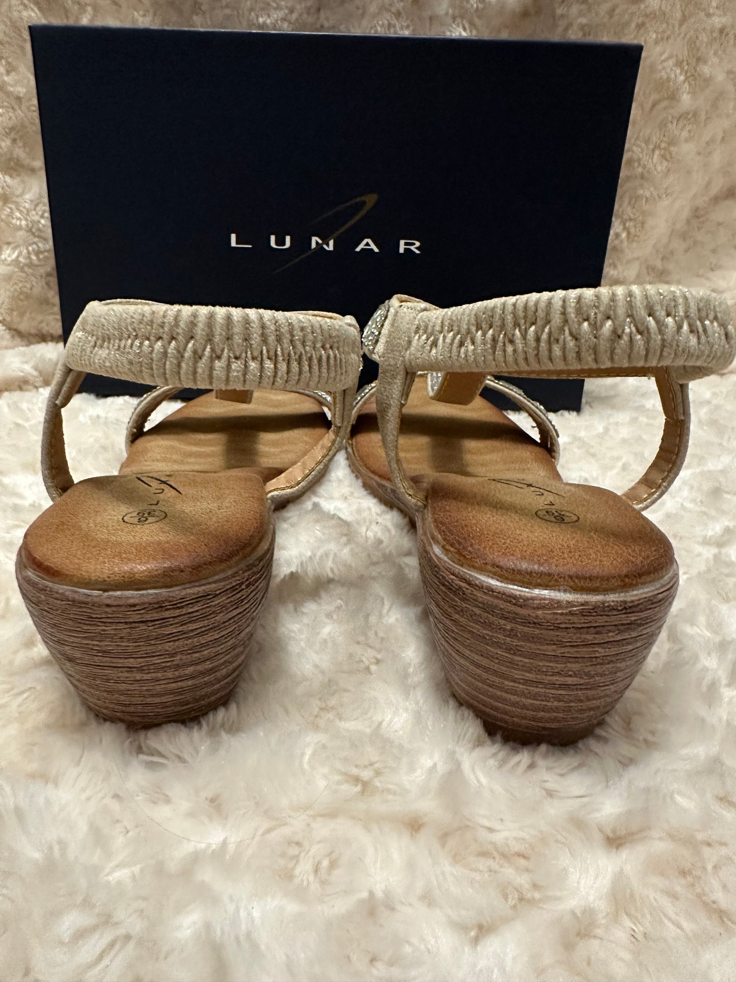 Lunar silver rhinestone embellished sandals size UK 6 brand new