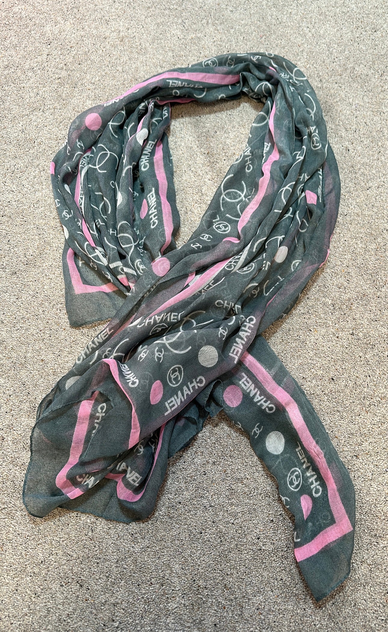 Grey and pink inspired scarf