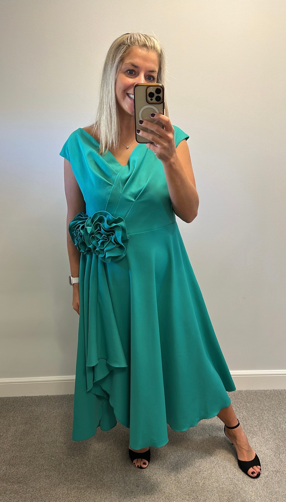 Kevan Jon Kora Roset green dress size 18