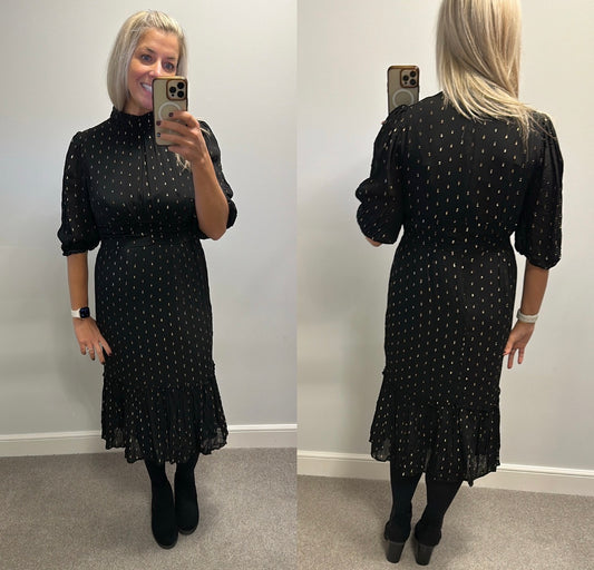 Joanna Hope black and gold dress size 14