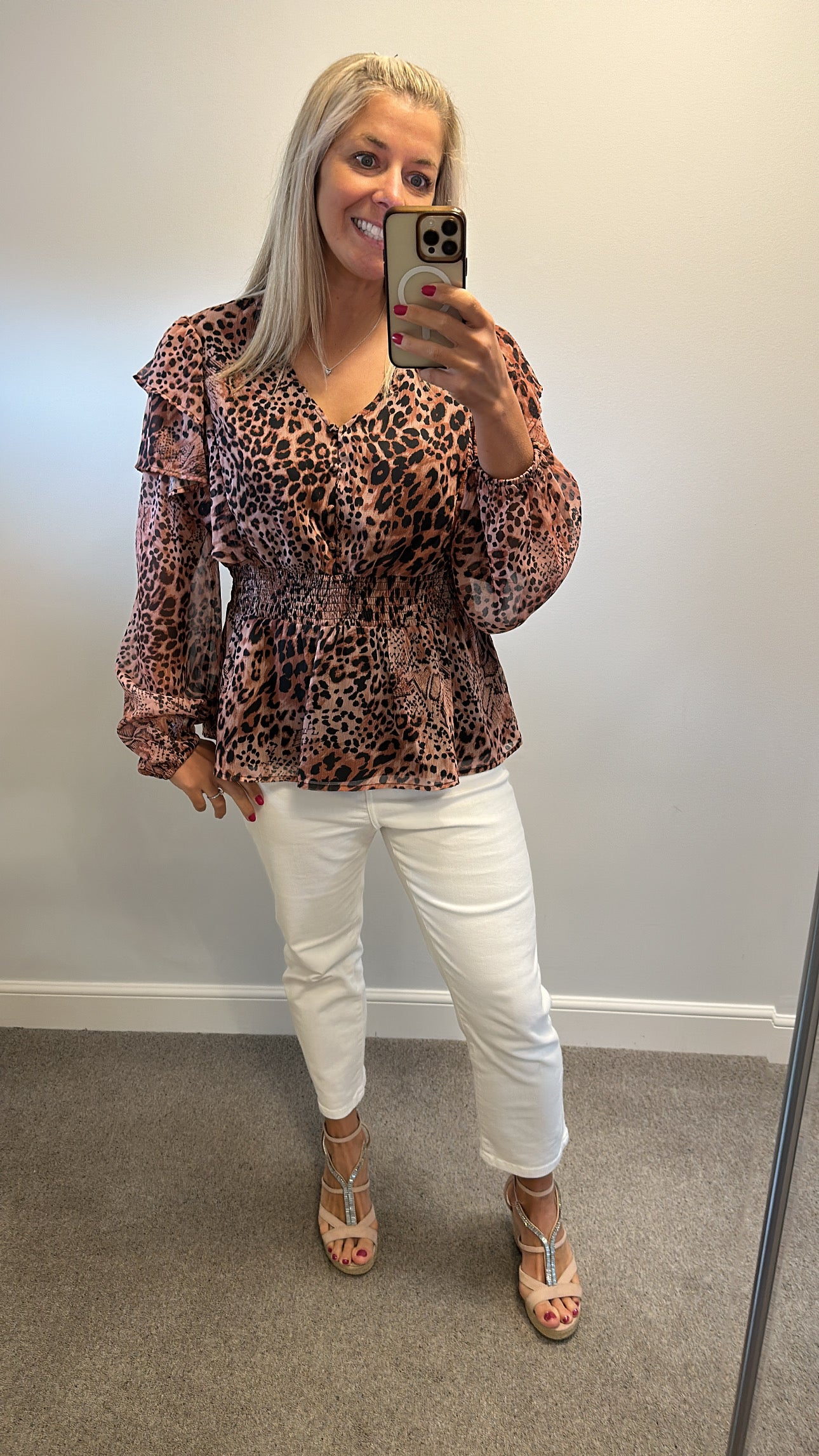 Dorothy Perkins animal print top size 18