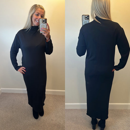 Zara long black dress size XS (over sized would fit upto size 14)