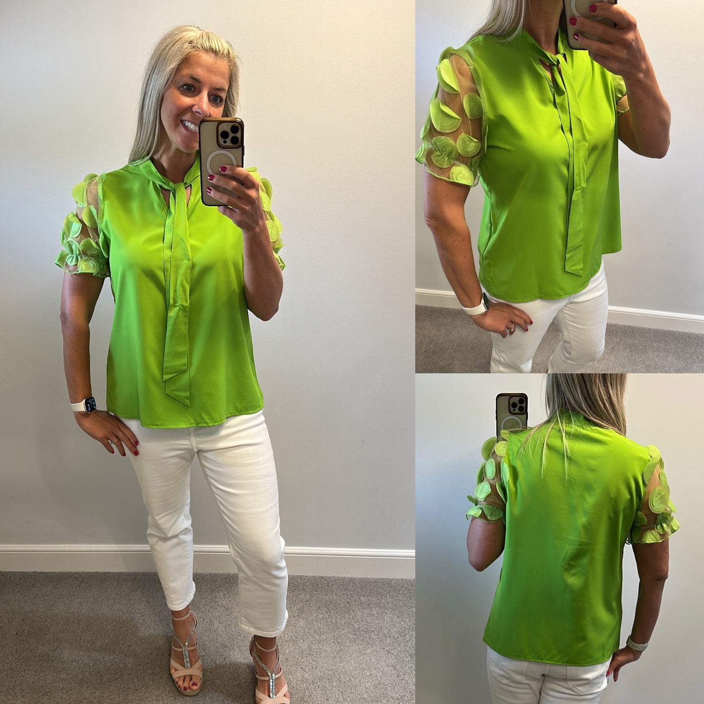 Green 3D disc top one size fitting upto size 16