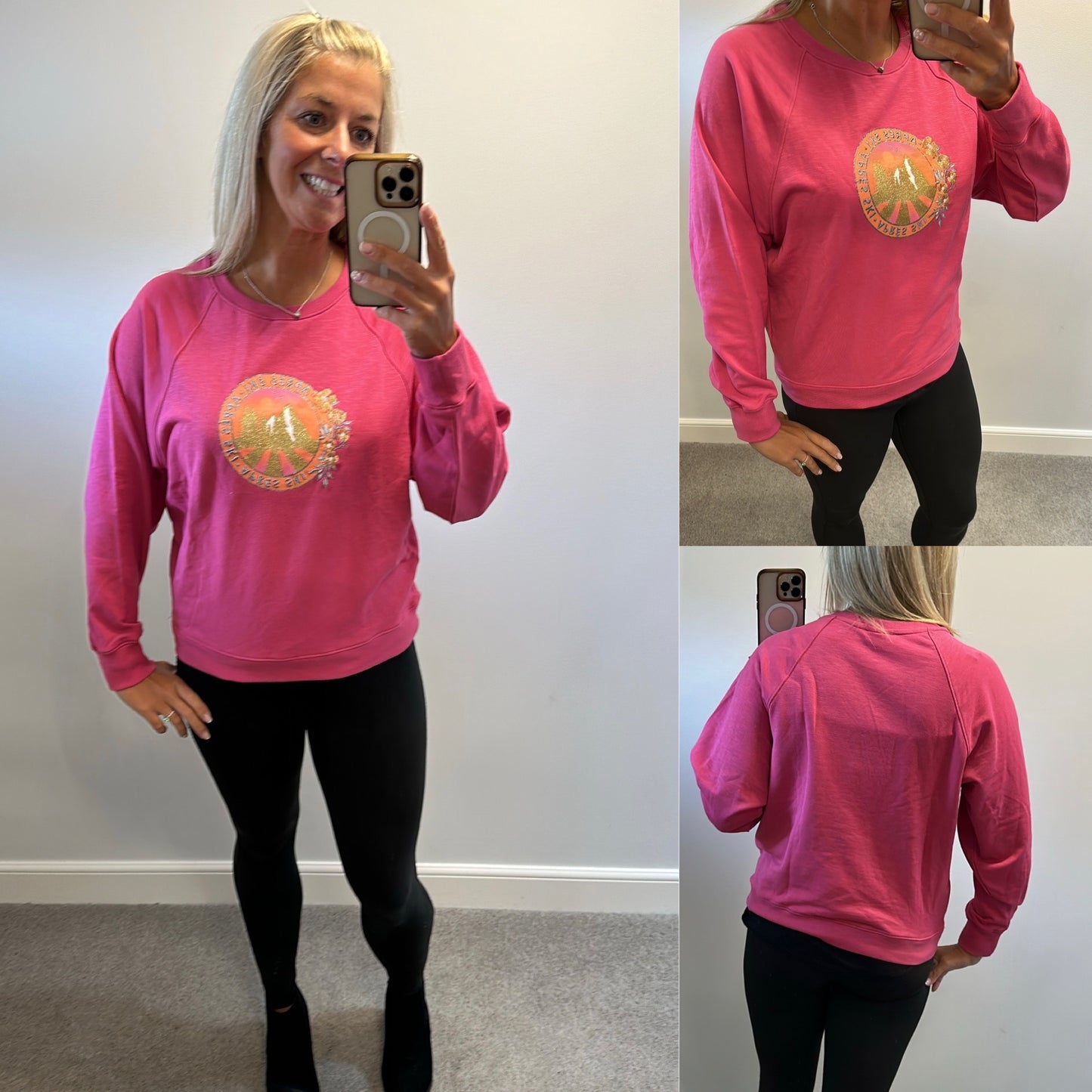 Oliver Bonas pink apres ski jumper size 12
