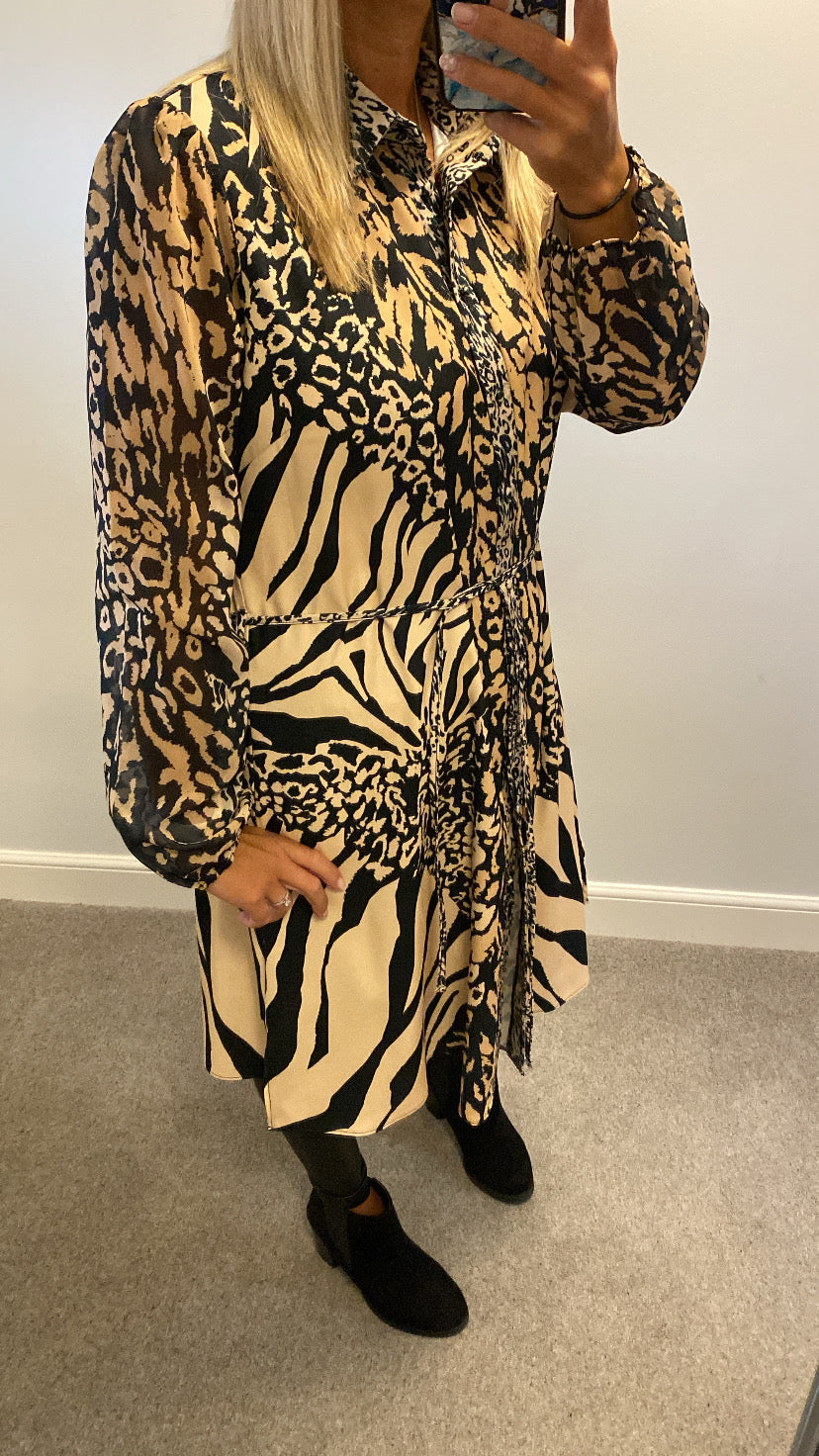 Lipsy animal print dress size 16