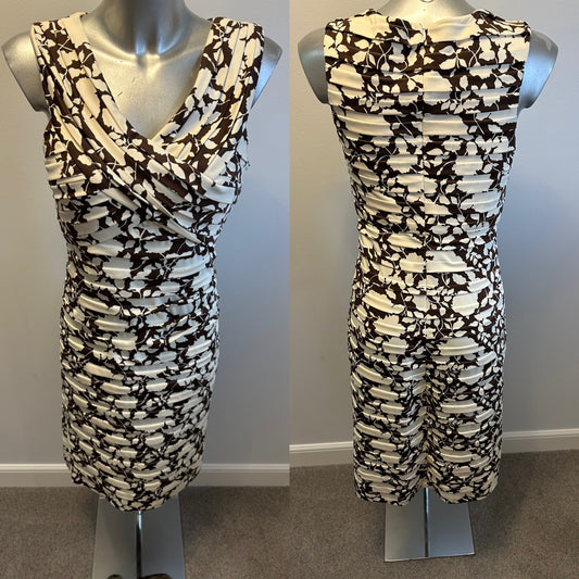 Phase eight brown floral dress size 12