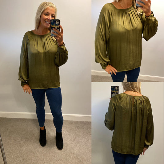 H&M khaki top size 16