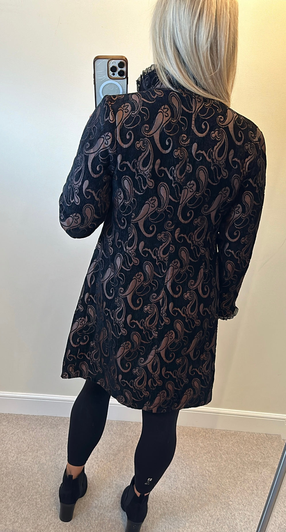 Motto black / bronze shimmer dress jacket Size 12