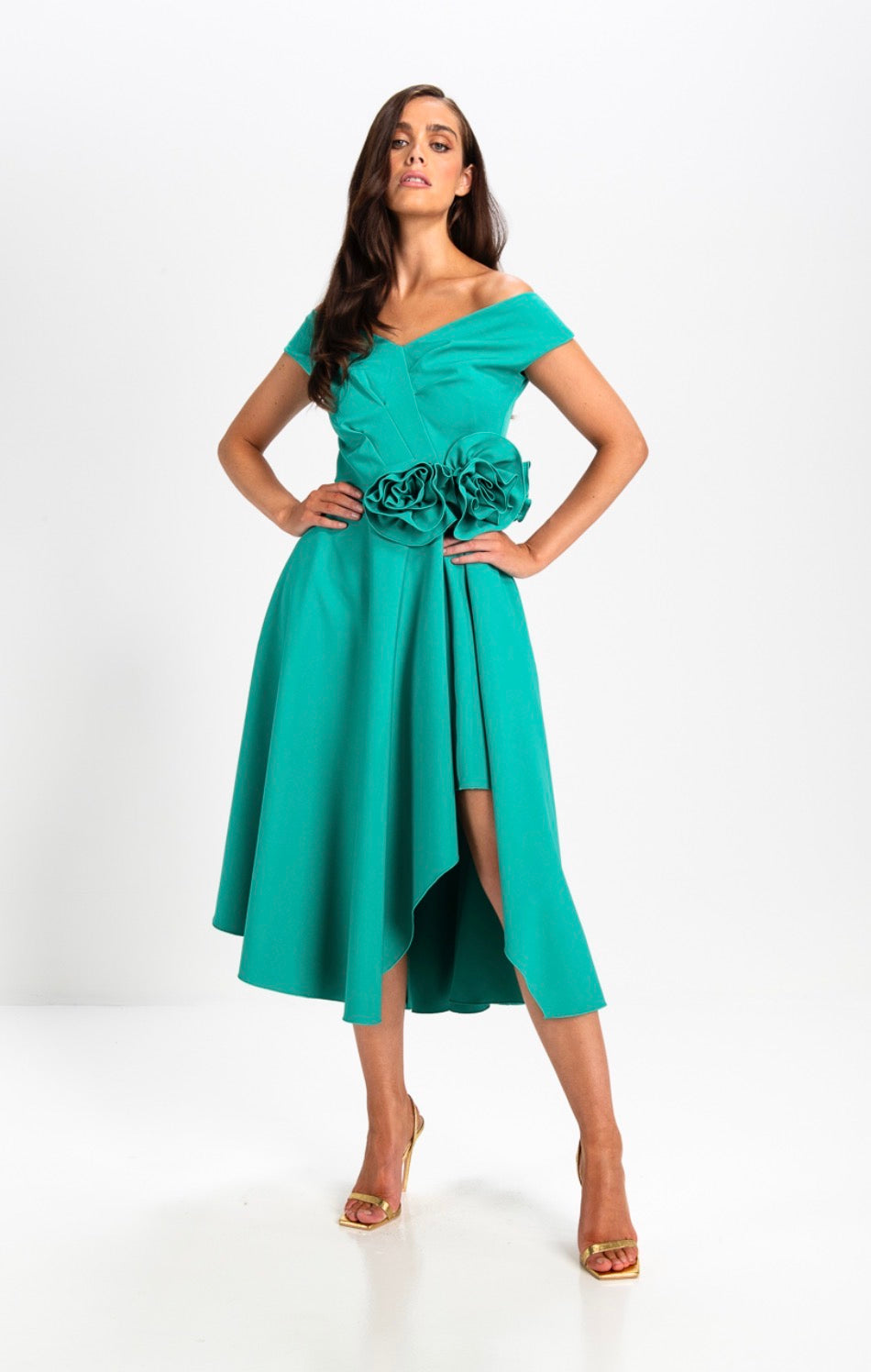 Kevan Jon Kora Roset green dress size 18