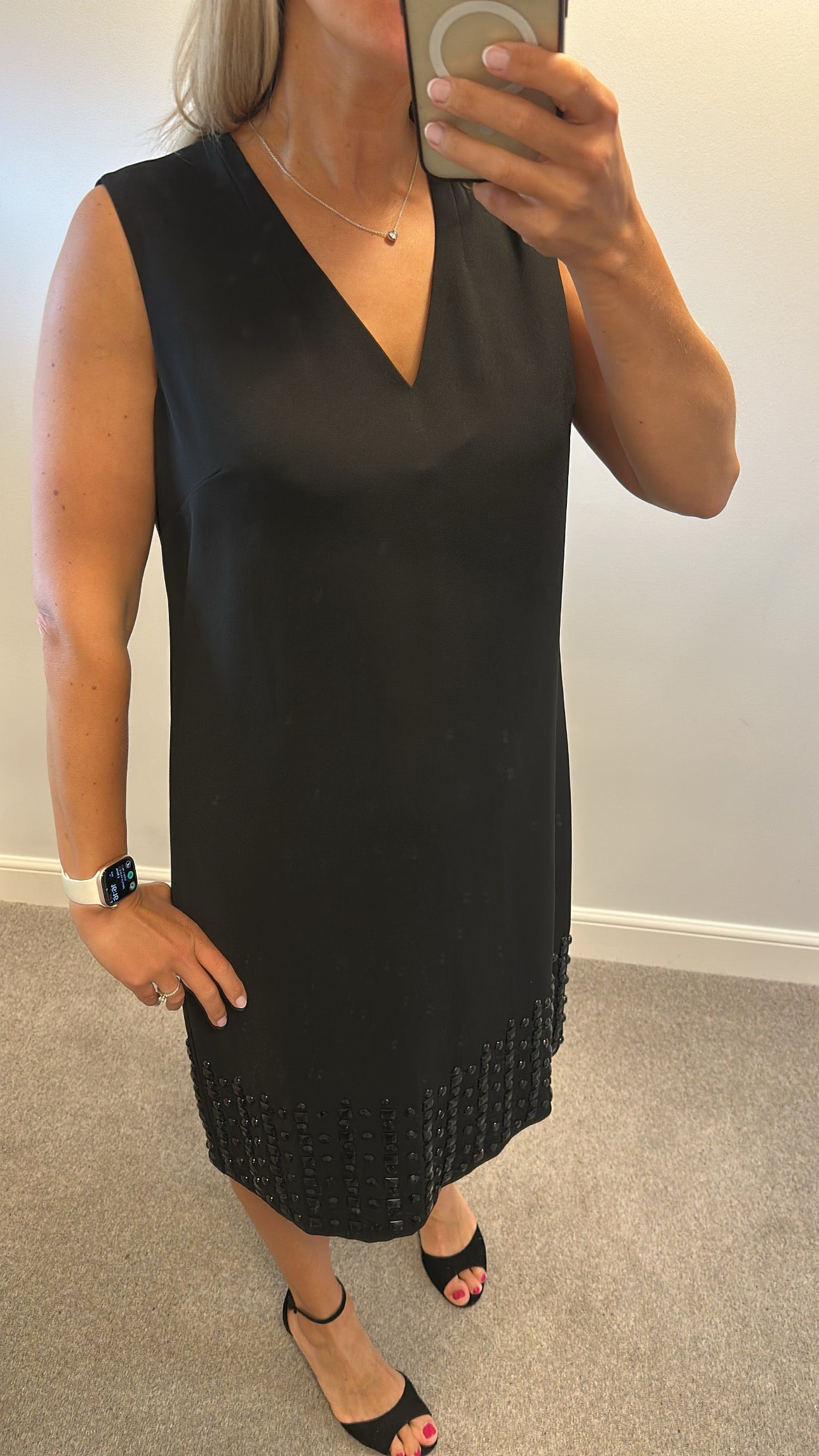 Next black embellished dress size 16 tall
