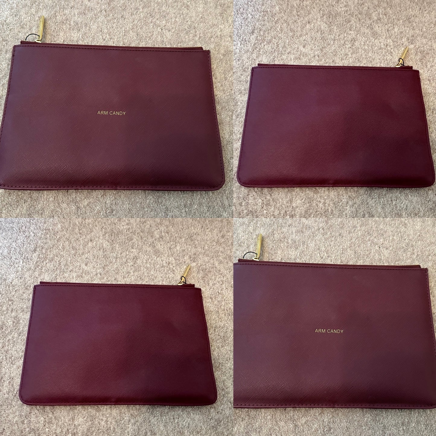 Katie Loxton burgundy make up bag / purse