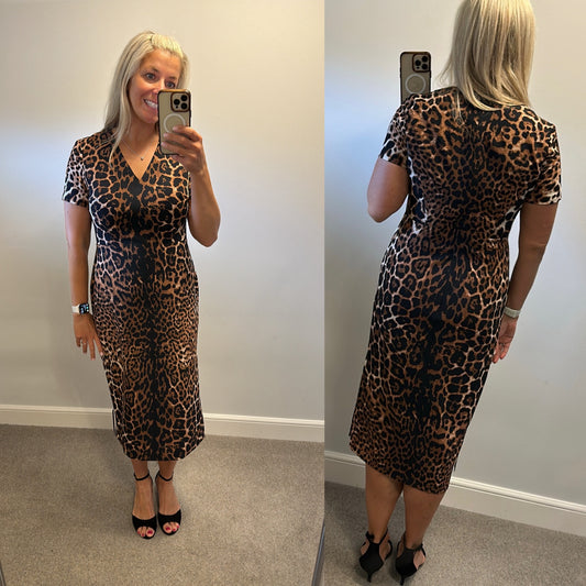 Peruna animal print midi dress size 14 brand new with tags RRP £79