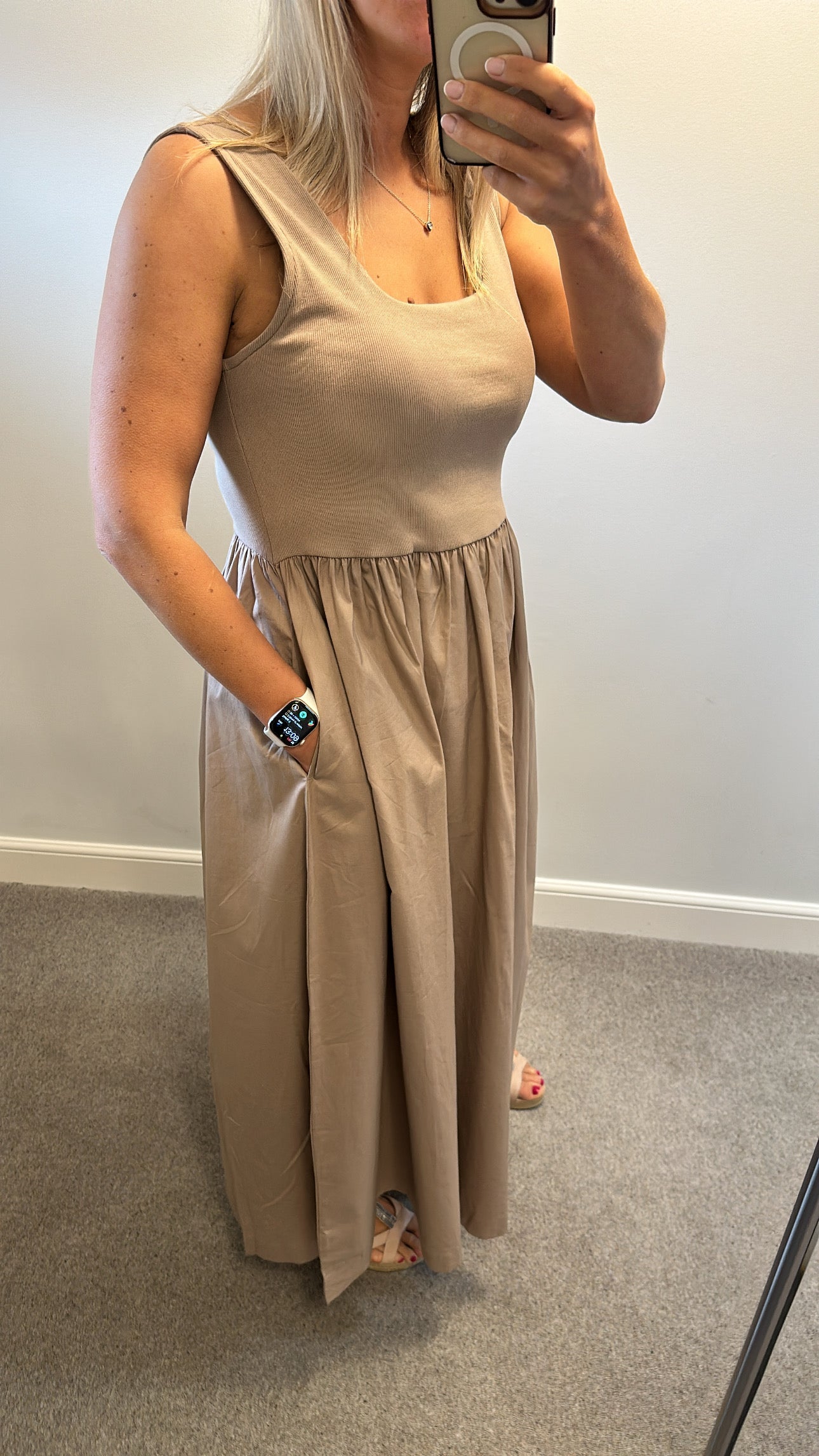 Next beige dress size 16