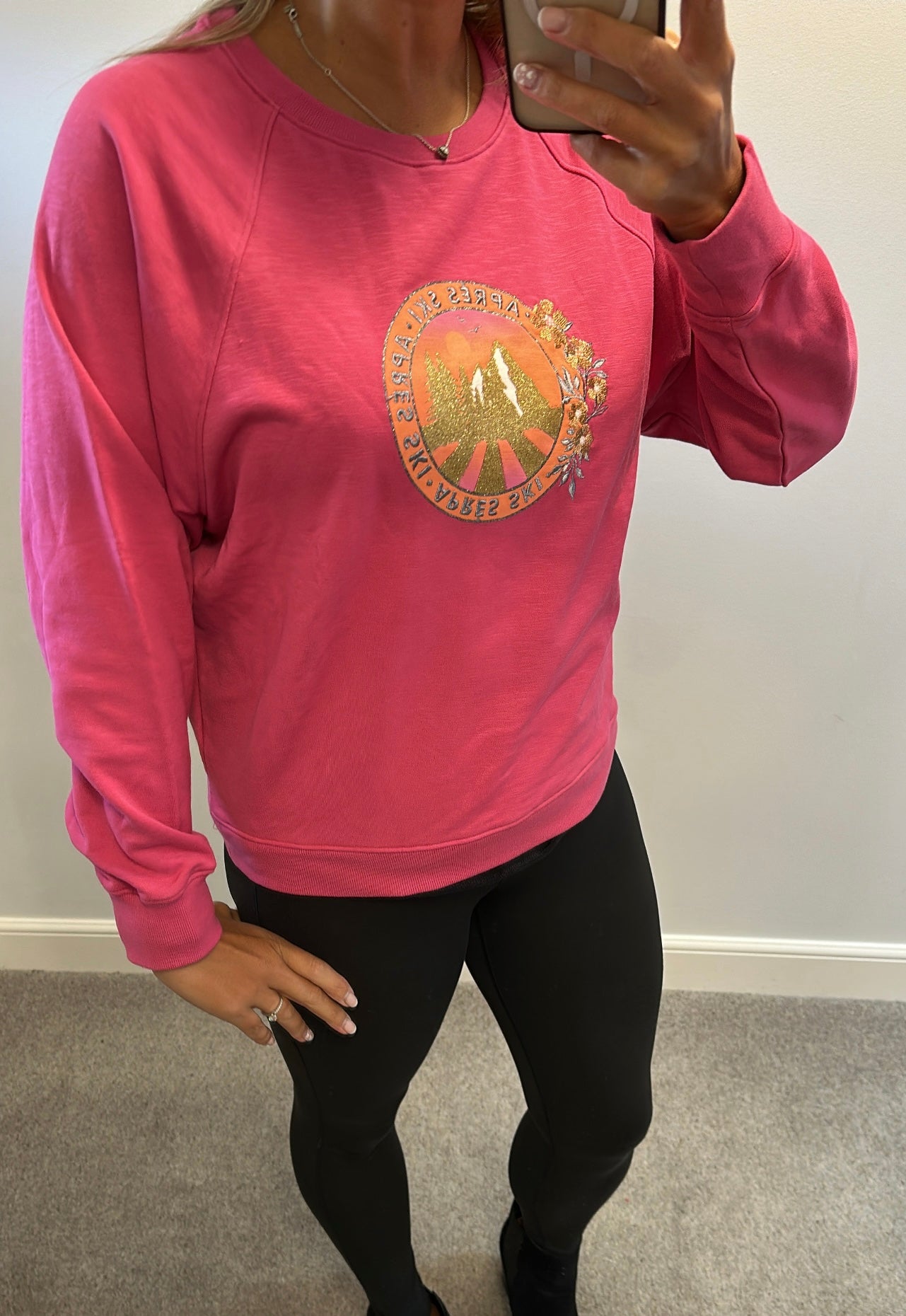 Oliver Bonas pink apres ski jumper size 12