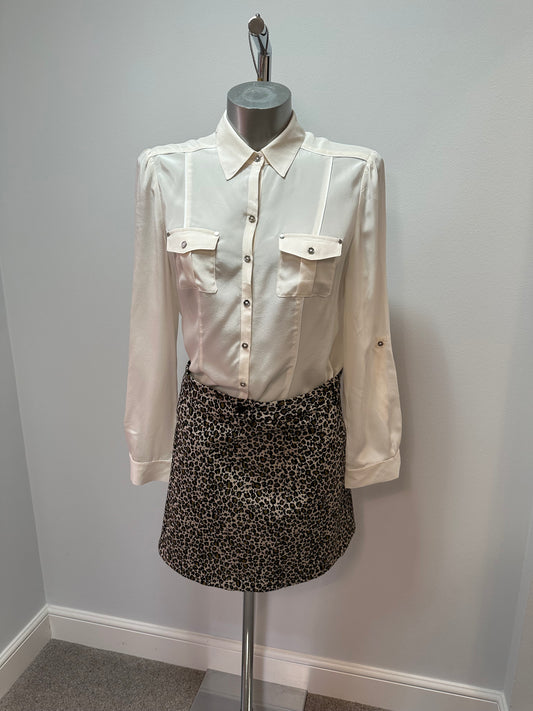 Topshop animal print skirt size 10