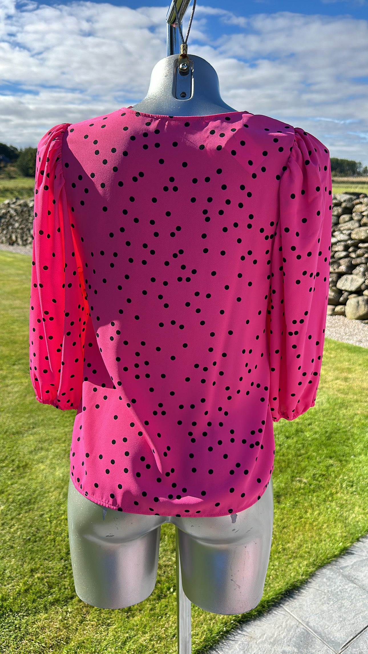 M&S collection pink polka dot top size 8