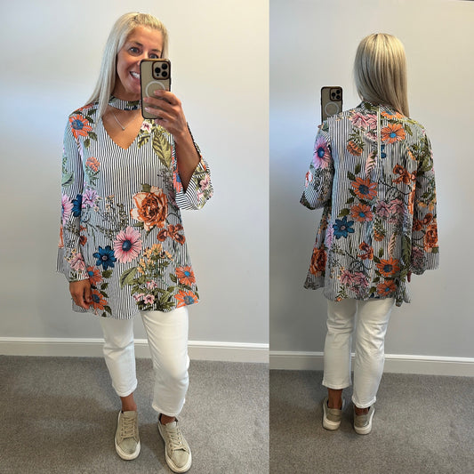 Stella Morgan floral print blouse size 12 brand new with tags