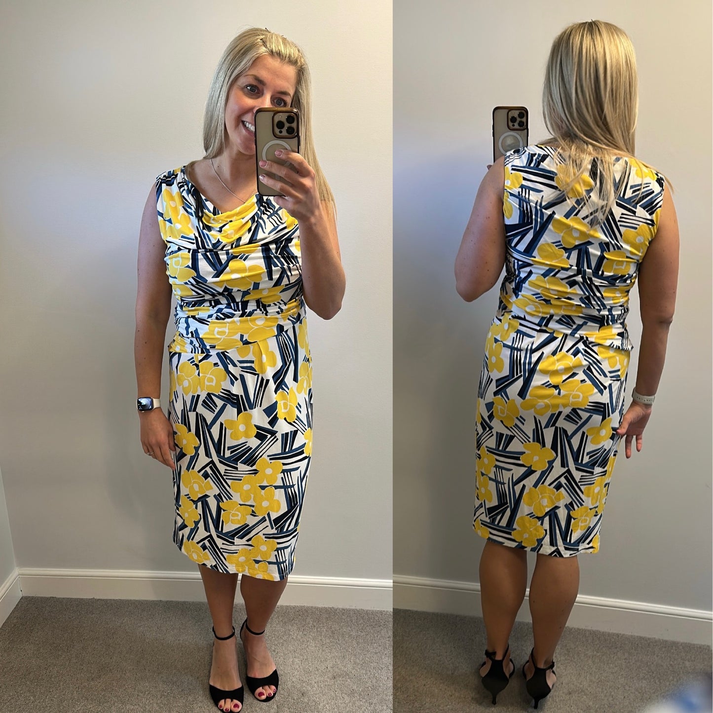 Betty Jackson floral print dress size 14