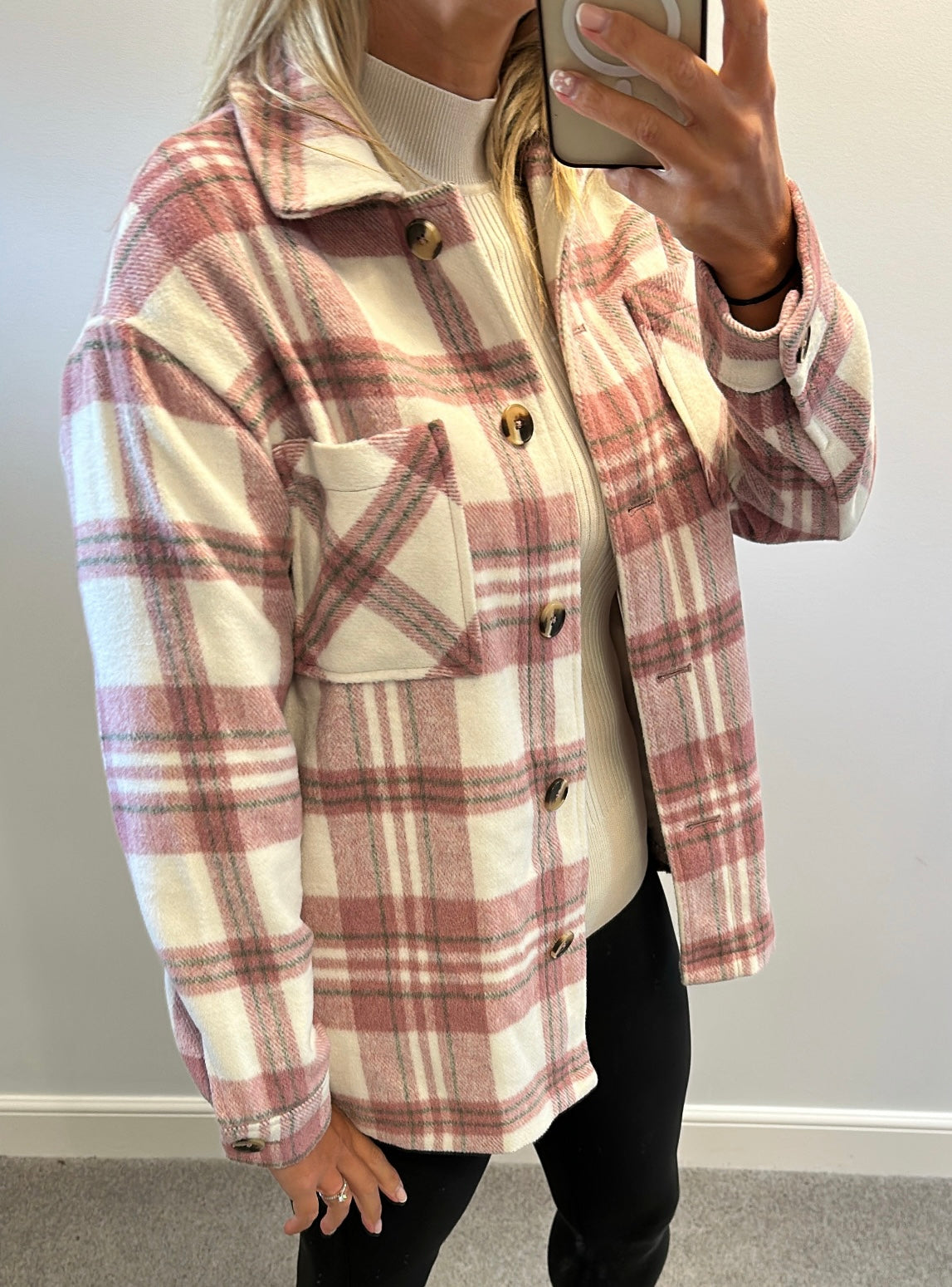George pink shacket size 8-10