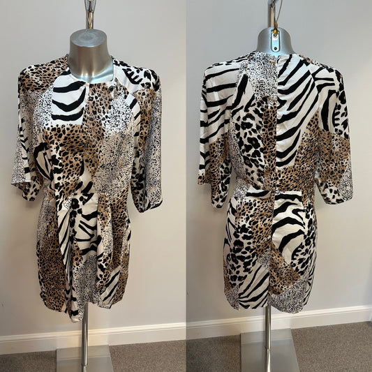 Girl in mind animal print dress size 10