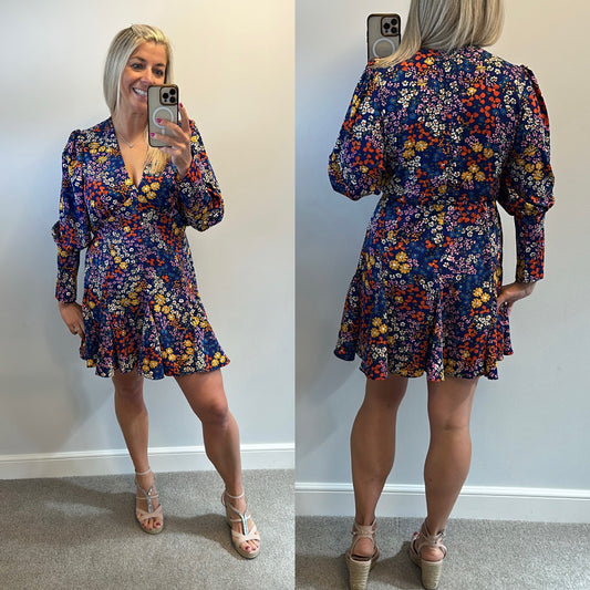 AX Paris navy floral dress size 12