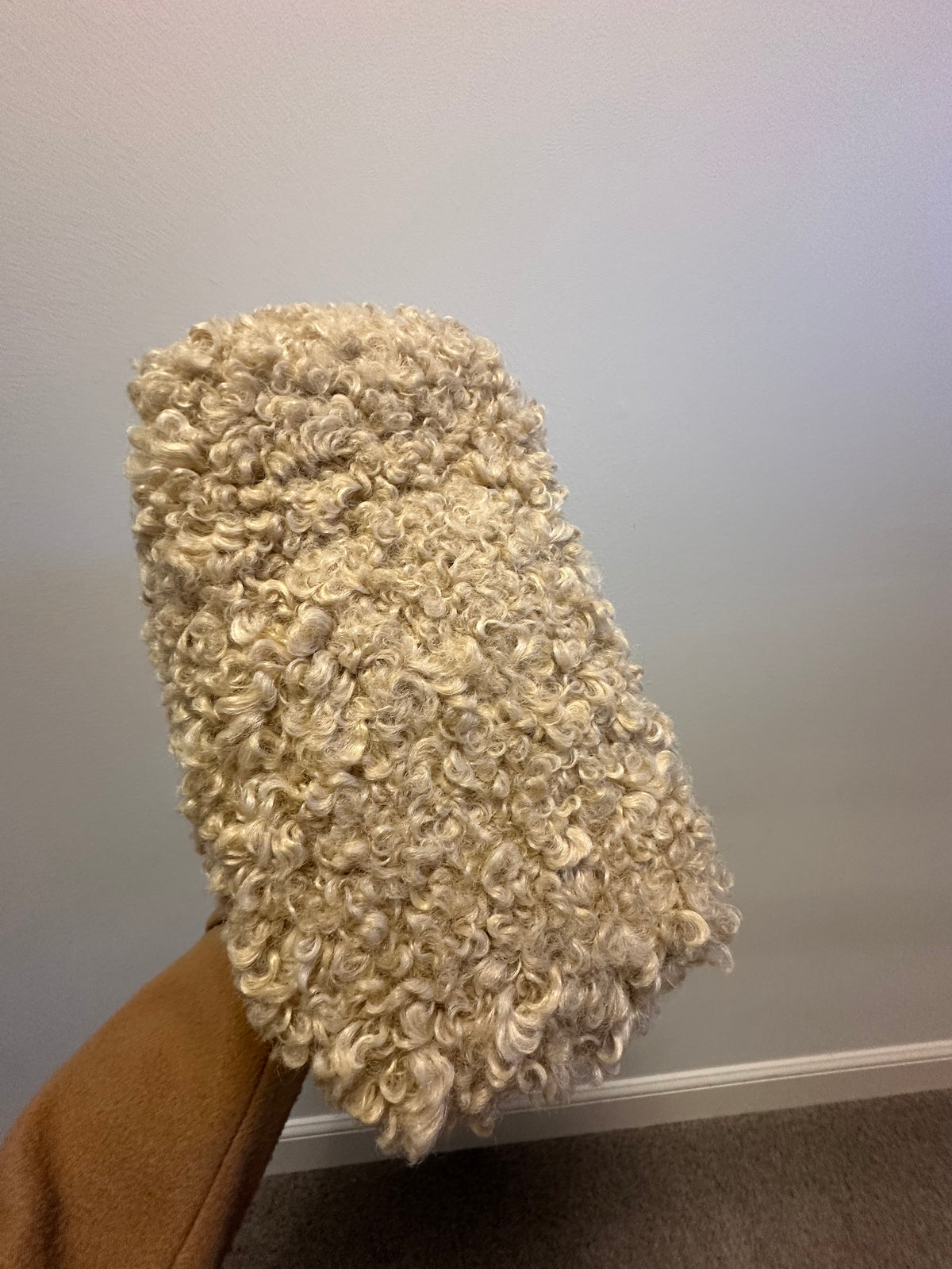 River island Cream Teddy over shoulder handbag