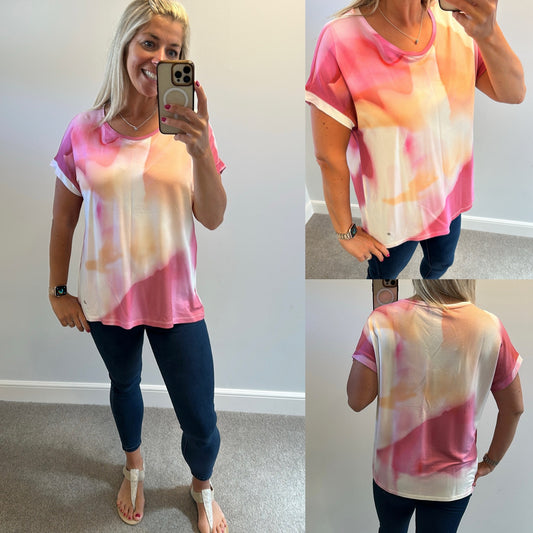 Monari pink T-shirt fitting size 14 to 16