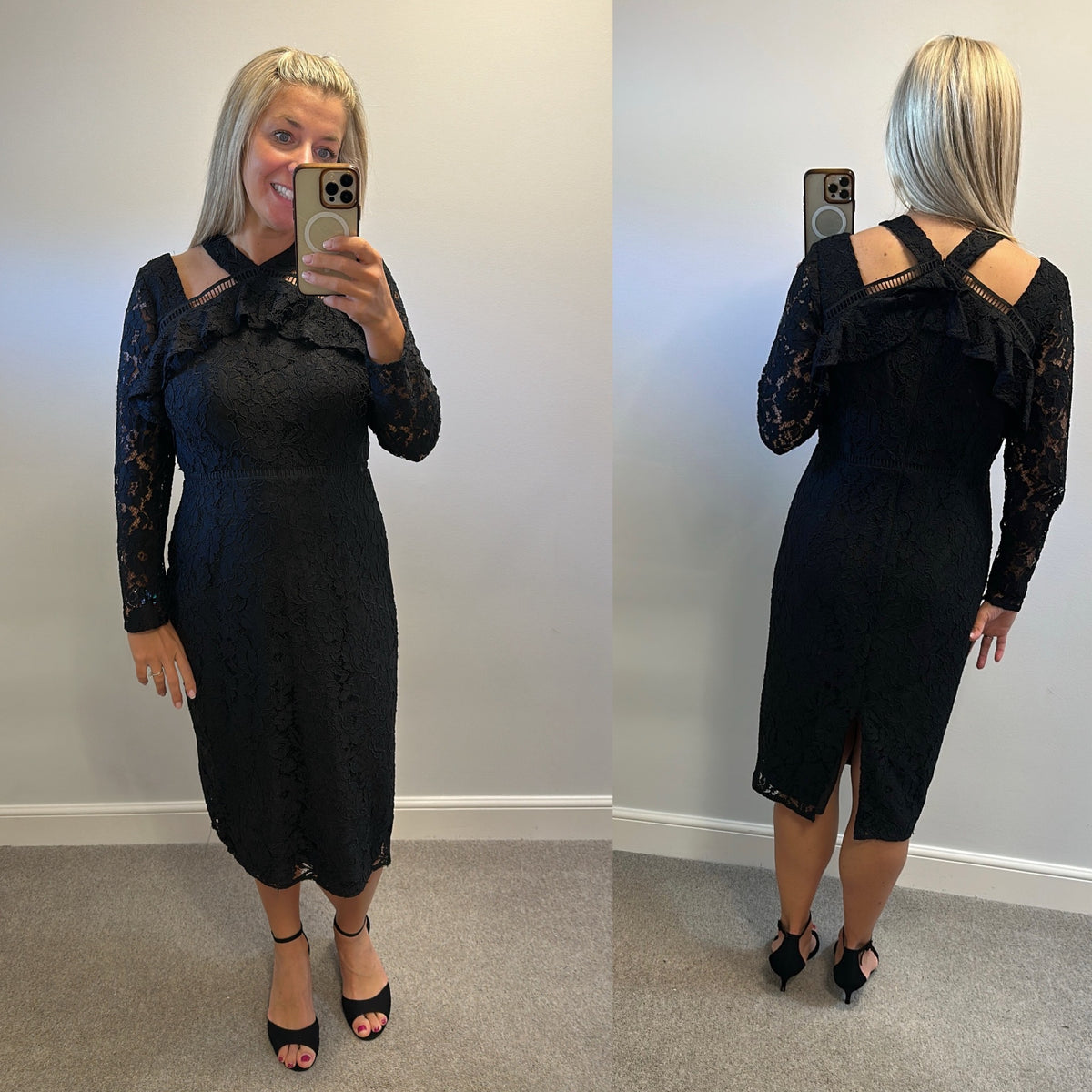 Very black lace dress size 16