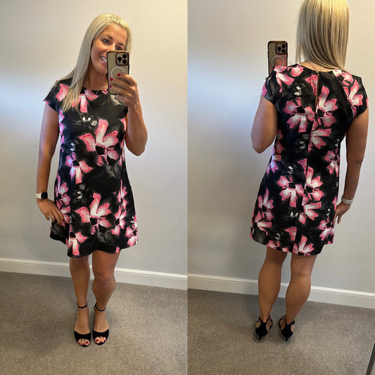 River Island black floral dress size 12